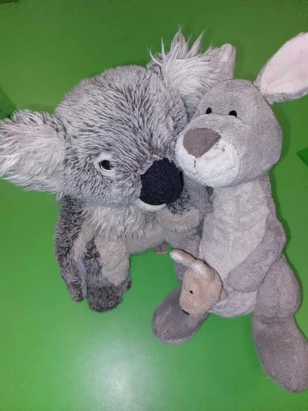Maskottchen des Zugs Koalas & Kängurus