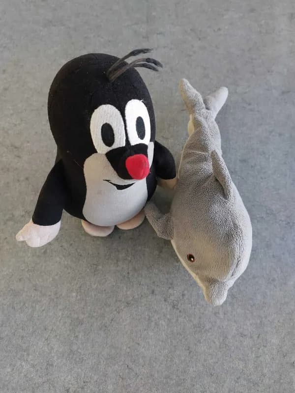 Maskottchen des Zugs Maulwürfe & Delfine